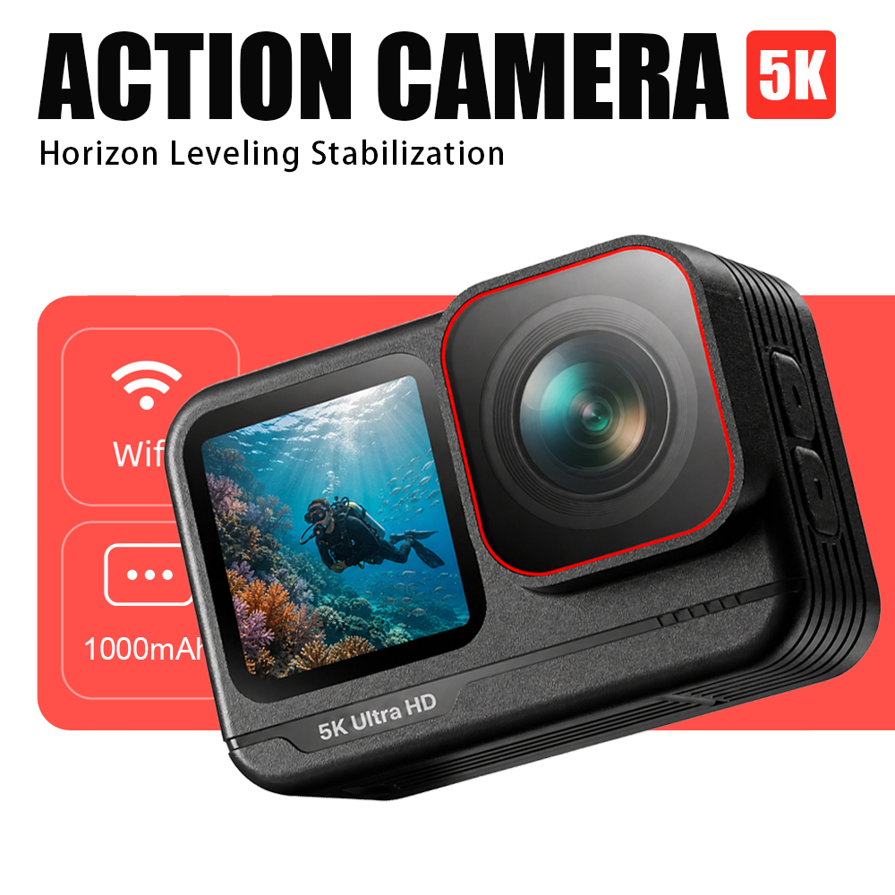 Dual Screen Action Camera 4K 5 - đánh giá và giá Commuting By Bike