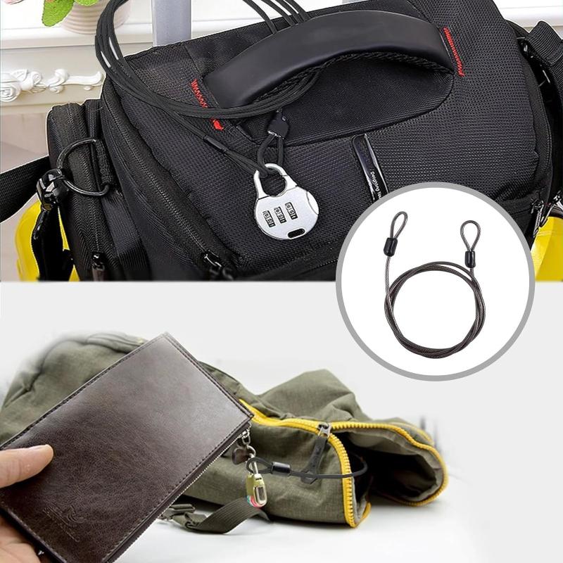 ⑥ Security Steel Cable With 3  - đánh giá và giá Cable Lock Flexible